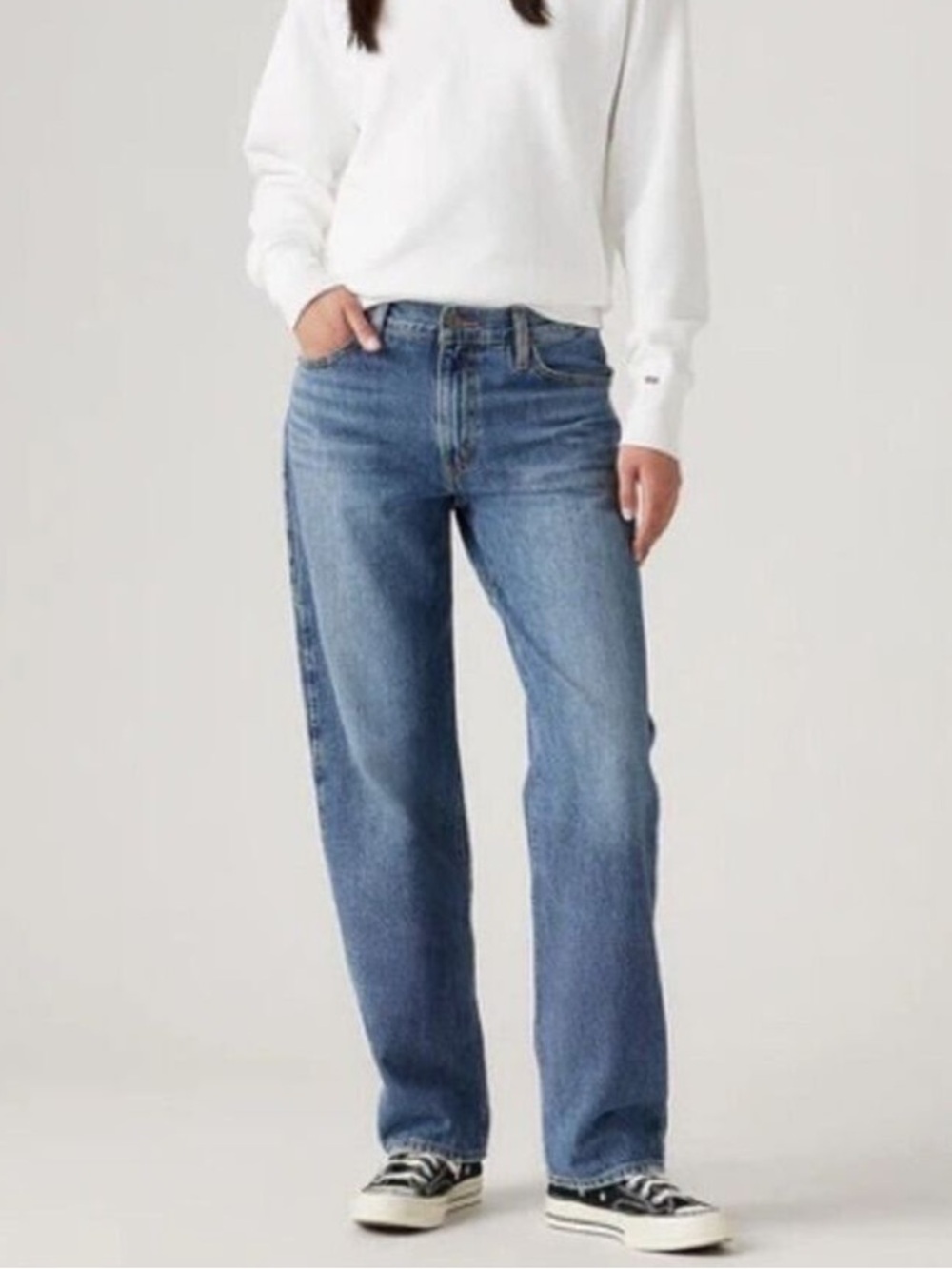 Levi's '94 Baggy Non-Stretch Denim Midi Rise Loose Fit Straight Leg Jeans